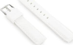 Pasek gumowy do zegarka - przeszywany biały 18mm uniwersalny 2