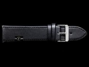 Pasek skórzany do zegarka - czarny/czarne - 16mm uniwersalny 1