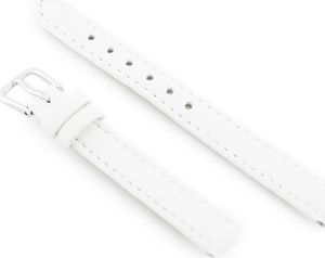 Pasek skórzany do zegarka - biały - 12mm uniwersalny 2