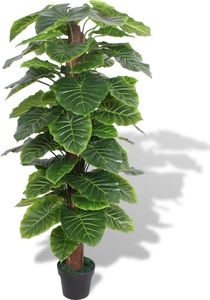 vidaXL VidaXL Sztuczna roślina kolokazja z doniczką, 145 cm, kolor zielony 1