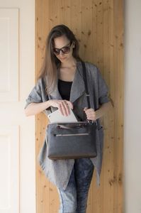 Torba Moshi Moshi Urbana Mini - Torba iPad Pro 9.7/ iPad Air 2 / MacBook 12 (Metro Black) uniwersalny 11