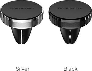 Borofone Borofone - uchwyt samochodowy magnetyczny na kratkę, aluminium, czarny uniwersalny 2