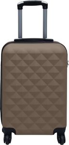 vidaXL Twarda mała walizka na kółkach brązowa 2