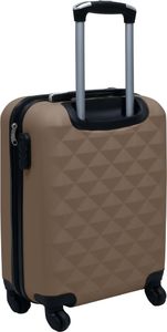 vidaXL Twarda mała walizka na kółkach brązowa 4