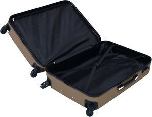 vidaXL Twarda mała walizka na kółkach brązowa 5