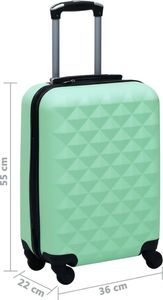 vidaXL Twarda mała walizka na kółkach miętowa 7