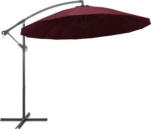 vidaXL VidaXL Wiszący parasol ogrodowy, burgund, 3 m, słupek aluminiowy 1