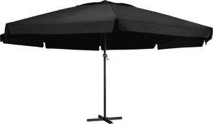 vidaXL VidaXL Parasol ogrodowy na aluminiowym słupku, 500 cm, czarny 1