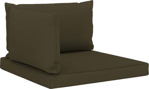 vidaXL Poduszki na sofę z palet, 3 szt., kolor taupe, tkanina 1