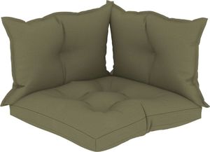vidaXL VidaXL Poduszki na sofę z palet, 3 szt., beżowe, tkanina 1