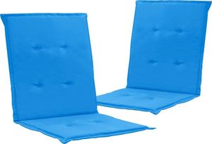 vidaXL VidaXL Poduszki na krzesła ogrodowe, 2 szt., niebieskie, 100x50x3 cm 1