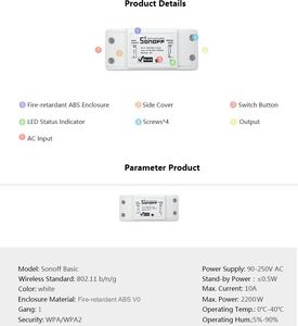 Sonoff Inteligentny przełącznik WiFi Basic R2 8