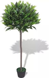 vidaXL VidaXL Sztuczne drzewko laurowe z doniczką, 125 cm, zielony 1