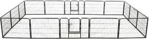 vidaXL VidaXL Kojec dla psów, 16 paneli, stalowy, 60 x 80 cm, czarny 1