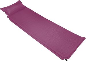 vidaXL Materac samopompujący dmuchany z poduszką, 66x200 cm, różowy 1