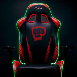 Fotel Clutch Chairz Throttle Series “PewDiePie” LED Edition czerwony (THPDP-LED-1) 3