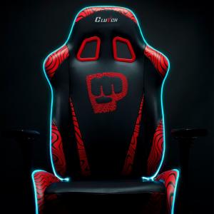 Fotel Clutch Chairz Throttle Series “PewDiePie” LED Edition czerwony (THPDP-LED-1) 4