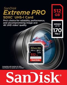 Karta SanDisk Extreme PRO SDXC 512 GB Class 10 UHS-I/U3 V30 1