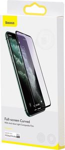 Baseus Baseus folia ochronna 3D na cały ekran 0,25 mm filtr Anti-blue Light do iPhone 11 Pro Max / iPhone XS Max czarny (SGAPIPH65S-HB01) 17