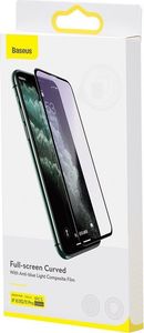 Baseus Baseus folia ochronna 3D na cały ekran 0,25 mm filtr Anti-blue Light do iPhone 11 Pro / iPhone XS / iPhone X czarny (SGAPIPH58S-HB01) 17