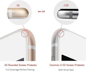 HARTOWANE SZKŁO 5D IPHONE 7+ BIAŁE 3