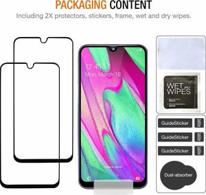 Szkło hartowane 5D SAMSUNG GALAXY A40 czarne Full Glue 4