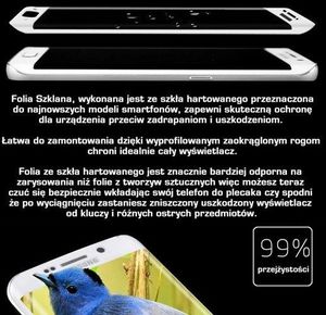 Szkło hartowane Gięte Samsung S6 EDGE białe 4