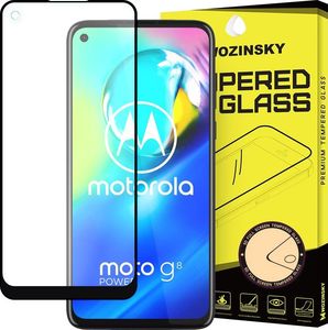 Wozinsky Wozinsky super wytrzymałe szkło hartowane Full Glue na cały ekran z ramką Case Friendly Motorola Moto G8 Power czarny 1