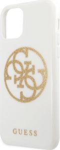 Guess Guess Circle Glitter 4G - Etui iPhone 11 (biały) uniwersalny 2