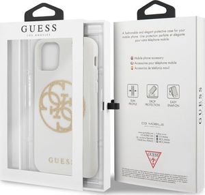 Guess Guess Circle Glitter 4G - Etui iPhone 11 (biały) uniwersalny 6