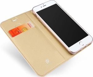 Dux Ducis DUX DUCIS Skin Pro kabura etui pokrowiec z klapką iPhone SE 2020 / iPhone 8 / iPhone 7 złoty 3