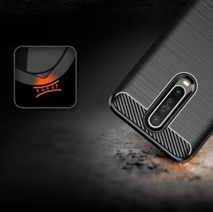 Hurtel Carbon Case elastyczne etui pokrowiec Xiaomi Redmi K30 czarny 2