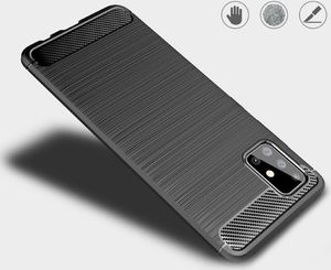 Hurtel Carbon Case elastyczne etui pokrowiec Samsung Galaxy A71 czarny 2