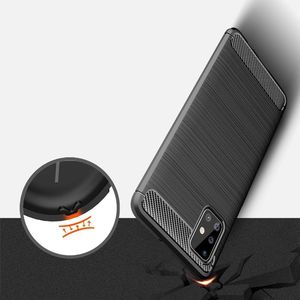 Hurtel Carbon Case elastyczne etui pokrowiec Samsung Galaxy A71 czarny 4