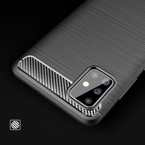 Hurtel Carbon Case elastyczne etui pokrowiec Samsung Galaxy A71 niebieski 3