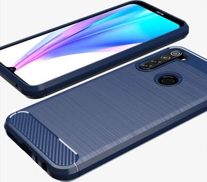 Hurtel Carbon Case elastyczne etui pokrowiec Xiaomi Redmi Note 8T niebieski 6