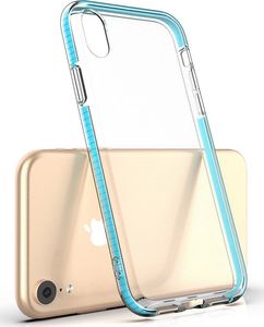 Hurtel Spring Case pokrowiec żelowe etui z kolorową ramką do iPhone XR jasnoróżowy 3