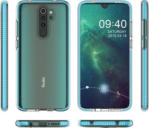 Hurtel Spring Case pokrowiec żelowe etui z kolorową ramką do Xiaomi Redmi Note 8 Pro czarny 4