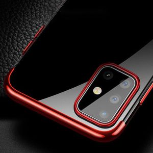 Hurtel Clear Color case żelowy pokrowiec etui z metaliczną ramką Samsung Galaxy A71 czarny 5