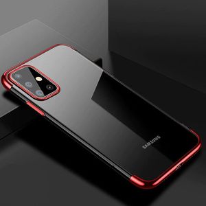 Hurtel Clear Color case żelowy pokrowiec etui z metaliczną ramką Samsung Galaxy A71 czarny 6
