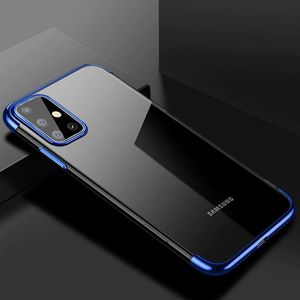 Hurtel Clear Color case żelowy pokrowiec etui z metaliczną ramką Samsung Galaxy A71 czarny 9