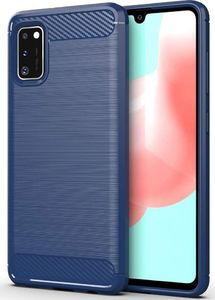 Hurtel Carbon Case elastyczne etui pokrowiec Samsung Galaxy A41 niebieski 1