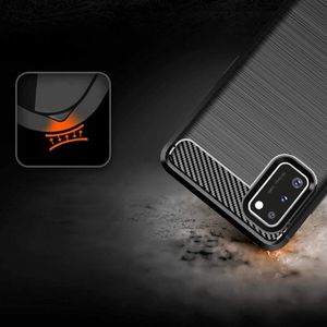 Hurtel Carbon Case elastyczne etui pokrowiec Samsung Galaxy A41 niebieski 4