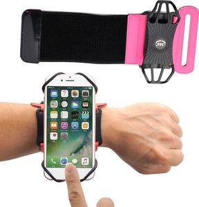 Hurtel Etui opaska sportowa na nadgarstek armband do biegania na telefon do 6`` cali różowy 1