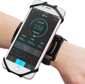 Hurtel Etui opaska sportowa na nadgarstek armband do biegania na telefon do 6`` cali różowy 26