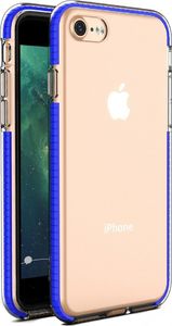 Hurtel Spring Case pokrowiec żelowe etui z kolorową ramką do iPhone SE 2020 / iPhone 8 / iPhone 7 ciemnoniebieski 1