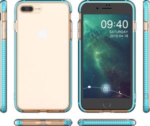 Hurtel Spring Case pokrowiec żelowe etui z kolorową ramką do iPhone 8 Plus / iPhone 7 Plus czarny 4