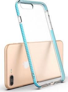 Hurtel Spring Case pokrowiec żelowe etui z kolorową ramką do iPhone 8 Plus / iPhone 7 Plus jasnoróżowy 3