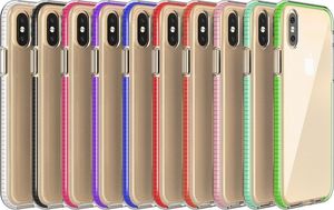 Hurtel Spring Case pokrowiec żelowe etui z kolorową ramką do iPhone XS / iPhone X jasnoróżowy 4