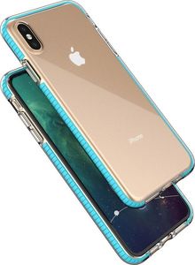 Hurtel Spring Case pokrowiec żelowe etui z kolorową ramką do iPhone XS Max czarny 2